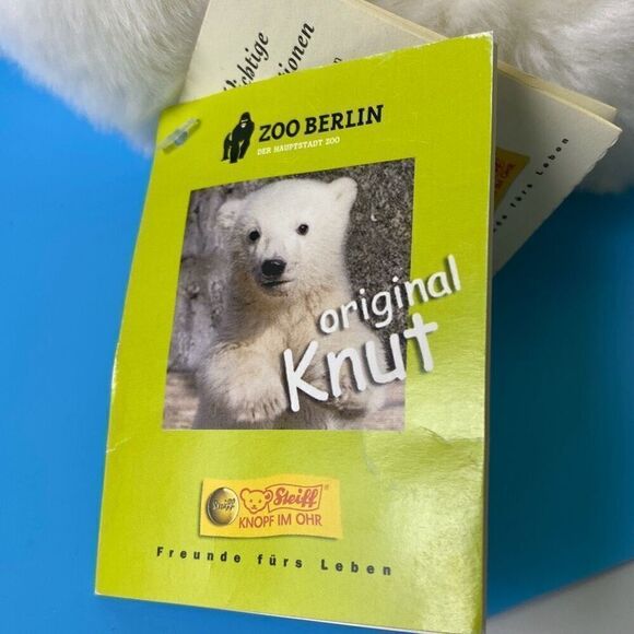 Steiff Zoo Berlin Original Knut plush alpaca #113055 w/tags Polar Bear - Picture 8 of 10